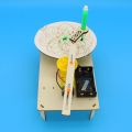 DIY Creative wooden electric plotter Drawing Robot STEM Kids Model Automatic Painting Science Electronics Kits Experiment. 