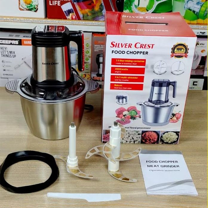 Silver Crest Meat Copper 3L Stainless Steel Electric Food Processor ...