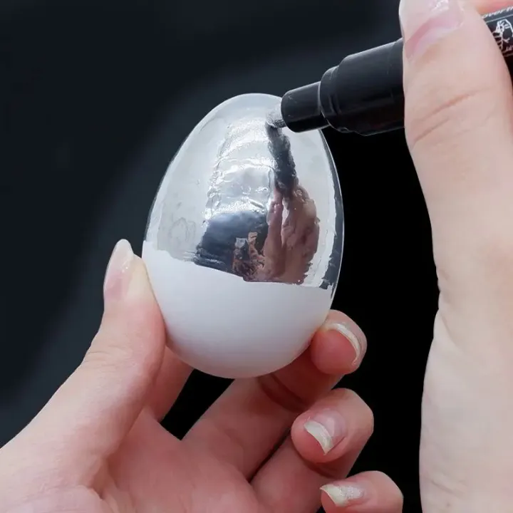 Chrome Paint Marker Reflective Liquid Mirror Paint Pens Golden Silvery Ink 2mm Writing Tip For Model Metal Wood Plastic Stone