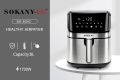 Sokany Smart Essential Air Fryer,1700W,8L Capacity,SK-8042,Bluetooth,Silver, 220V supply voltage International warranty. 