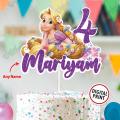 Personalised Digital Cake Topper Doll Princess Theme topper for Birthday Party Celebration & Cake Decoration. 