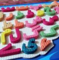 Urdu Alphabet Learning Puzzle Board Soft Foam Urdu Letters. 