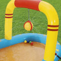 Bestway 53068 Lil' Champ Play Center Inflate Champ Paddling Pool Inflatable Kids Bowling With Slide Sprayer Basketball Comfort Children Multiple Activities 4.35m X 2.13m X 1.17m. 