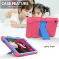 For Samsung Galaxy Tab A 8.4 (2020) Shockproof Two-Color Silicone Protection Case with Holder. 