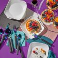 Corelle® Square Pure White Crockery Plates (Open Stock). 
