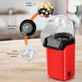 Electric Oil Free Po-Pcorn Maker, Mini Electric Po-Pcorn Po-Pper, 1200w, Po-Pcorn Makers for Home, Maker Small Home Party,Red. 