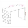 Study Desk Computer Stand Student Table with Book Shelf Hidden Storage PC Stand Wood Study Desk Home Furnitur Table / White. 