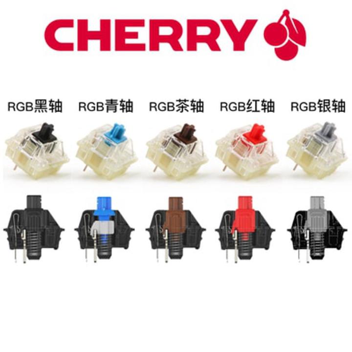 4Pcs Original Cherry MX Mechanical Keyboard Switch Silver Red Black Blue Brown Axis Shaft Switch 3-Pin Cherry RGB Switch