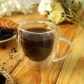 Bistro Heat Resistant Double Wall Glass Coffee Mug - Insulated Clear tea cup set – 1 pc. 