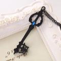 Japanese Anime Kingdom Hearts Oblivion Keyblade Black Metal Pendant Necklace. 