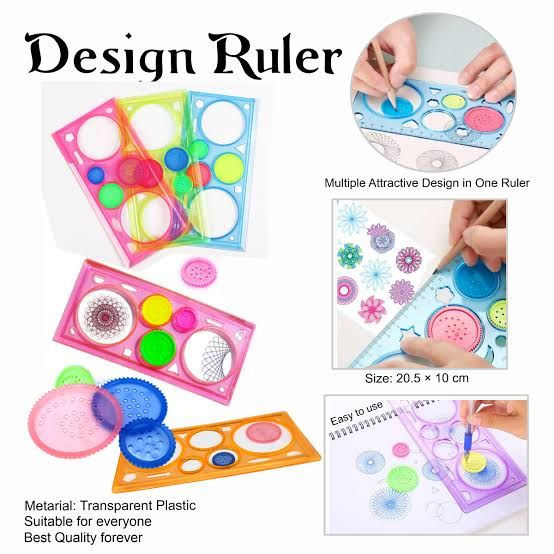 2 Pack Spiral Spirograph Geometric Ruler Set, Spirograph Scale Set Ruler Stencil Art Tools Drafting Tools Art& Craft Sets, Drawing Board, Patterns, Painting Flower, Early Educational DIY Learning Tool, Creative Gift, Stationery Supplies, Gifts For Kids