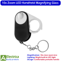10x Zoom Portable Handheld Magnifier Glass with LED Light | Reading, Jewelry & Repair Tool by Electrica. 