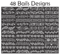 48 Bail Designs Arabic Bridal Mehndi Set Henna Mehndi Arabic Mehandi Stencils Stickers. 