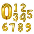 Golden Extra Large Digit One (1) - 32 Inches Giant Foil Number. 
