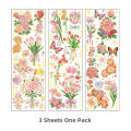 Sweet Journal 3 Sheets Dazzling Flowers Series PET Stickers Album Diary Journal Decorative Crafts Scrapbooking DIY Sticker. 
