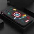 Hontinga for OPPO A54 / A54 2021 Case Side Design Phone Cover Cartoon Anime Icon Case Square Edge Pattern Liquid Silicone Trend Cover. 