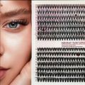 D Curl DIY Eyelash Extension Kit Black 9-16mm Natural Look Cluster Lash Individual Lashes for Self Application at Home. 