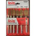 6 PIC FLAT WOOD DRILL BIT SET GOLDEN. 
