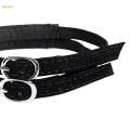 Shoe Strap Holder Anti Slip Belts Adjustable Detachable for Women Lady Shoe Accessories , suede black. 