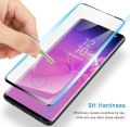 For Samsung Galaxy S10 (5G) Full Glue 3D Tempered Glass Screen Protector with Fingerprint Scanner - Black. 