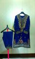 Shalwar Kameez for women stylish stitched for wedding navy blue Organza Shirt with Russian Trouser. 