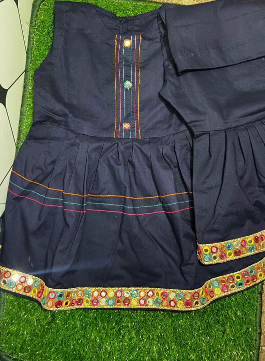 Kids Girl Designer Sharara Suit Top design Baby frock Ghrara dress ghrara dress for baby girls Baby frock for summer 3to4 year baby dress garara for girls ( Size 3 Yrs To 9 Yrs)