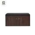 Premium Quality Entrance 2 Tiers Shoe Rack Shoe Cabinet Shoe Storage Bench with Folding Padded Seat by Wood Line Furniture. 