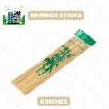 Wooden Bamboo Sticks Best for BBQ, Kabab Making, Craft Work, Decorative Work, 6 Inches Skewers Sticks Pack of 50 Pcs. 