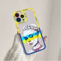 【Sandmdm】Ukraine Flag girl Pattern Phone Case for iPhone 11 12 13 Mini Pro Max 14 Pro Max Case shell. 