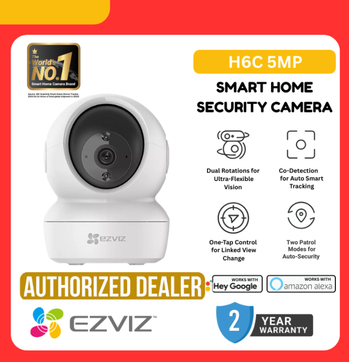 Ezviz H6c pro 5mp pan and tilt smart wifi  camera easy to use and install no wiring needed
