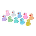 10Pcs Mini Luminous Resin Ducks Glow In The Dark Miniature Ornament Tiny Duck Sunlight Super Store. 