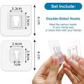 Transparent Double Sided Tape Wall Hook Wall Hanger Suction Cup Suckr Hook Double Sided Adhesive Wall Hook. 