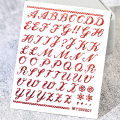 1pcs etro English Letter esign ail Art Stier 3 Self-adhesie bet er ail Art ecal Small Letter ail Wraps. 