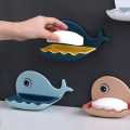 Fish Shape Soap Dispenser Stand Case Tray Plastic Bar Soap Sponge Holder, Soap Dishes For Shower Tub Kitchen And Bath. 