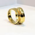 Gold-plated Round plain Challa ring. 
