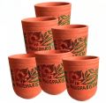 Clay Glass Set - 6 Glass| Clay Crockery Pots | Earthen Crockery Pots | Terracotta Crockery Pots. 