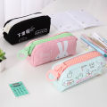 Korean Stationery Pencil Case with Big Zipper Cute Pencil Pouch Large Capacity Pen Bag for Student School Office Supplies. 
