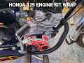 Engine Kit HONDA 125cc 30pcs RED BLACK FUll Wrap Vinyl Decal Wateproof Sticker Tape with Size. 