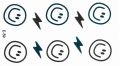 Beautiful 6 Smiley And 4 Electric Sign tatto In One Sheet Temporary Tattoo Sticker Tattoo Sheet Water Proof Temporary Tatoo Body Art Fashion Removable Non-Toxic Waterproof Tatto Stickers For Man Woman Boys & Girls Unisex Tatt0. 