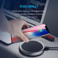 DIVI High Power Qi Fast Wireless Charger Charging Pad Round Wireless Charger Base for All Mobile Phone. 