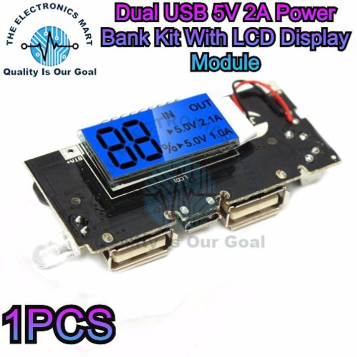 Dual USB 5V 2A Power Kit Charging Module With LCD Display In Pakistan