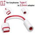original oneplus 6T 7 Pro usb Type C To 3.5mm Earphone Jack Adapter Aux Audio For oneplus 6t7/7T Pro 8/8pro usb-c music converter cable. 