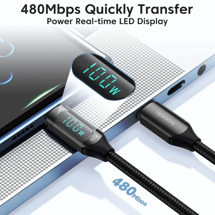 TOOCKI%20100PD%20+%20QC%20USB%20C%20to%20USB%20C%20Cable%201m%20Type%20C%20Charger%20Fast%20Charging%20Cable%205A%20PD%20100w%20USB%20C%20Cable%20with%20LED%20Display,%20480Mbps%20Data%20Nylon%20Braided%20USB%20C%20Cable%20for%20iPhone%2015%20Pro%20Max%20Galaxy%20S23%20iPad%20Pro%20-%20Image%205