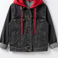 Oversized Ladies Denim Hoodie. 