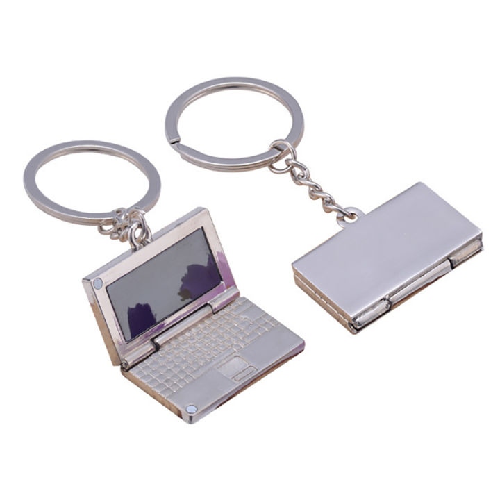 Computer Chair Keychain Creative Metal Simulation Notebook Computer Key Chain Car Bag Keychain ...