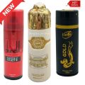 Perfumed Body Spray Pack of 3 Dundill Red Freshrite |Aseel Al Arabia | Gold Lucky Big Bottle Long Lasting  For Men | Gifting for All Occasion Wedding Gift | Boys Birthday |Anniversary Gifting Gents | Best Seller for Perfumed Body Spray Scent Fragrance. 