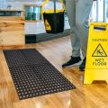 Anti Skid PVC Rubber Hollow Floor Mat for Home/Office/Shop Rainy Season (20x32 Inch)-1.5 X 2.5 Feet Black. 