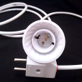 2/3/5/10/20 Meters Universal Light Holder Extension Wire E27/B22 with Male Plug, 23/76 Copper Wire Screw/Pin Type Light AC/DC LED Light Bulb Extension Cable. 