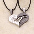 1 Pair Couple Heart Shape Necklace For Women Men I Love Unisex Pendant Choker Statement Long Necklaces Jewelry. 