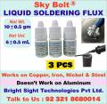 Liquid Soldering Flux-6 ML Each- Sky Bolt Liquid Soldering Flux- Soldering Paste - Steel Soldering. 